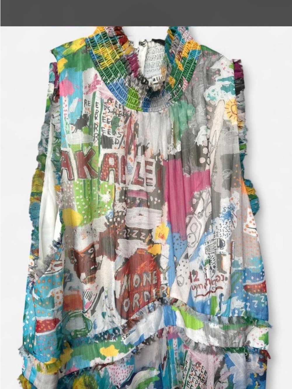 Rare Alice + Olivia x Basquiat graphic print Evelyn Maxi Dress - Picture 7 of 8